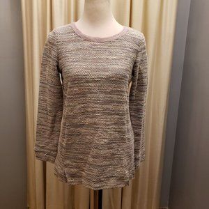 SUNDAY By Dressbarn Size Small Sweater Metallic Pink Gray Knit NWT